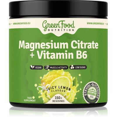 GreenFood Nutrition Citrate de Magnésium + Vitamine B6 - Soutient le système nerveux et musculaire - Publicité GreenFood Nutrition Citrate de Magnésium + Vitamine B6 - Soutient le système nerveux et musculaire - Publicité