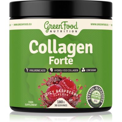 GreenFood Nutrition Collagen Forte - Framboise Juteuse - Supplément Nutritionnel - Publicité GreenFood Nutrition Collagen Forte - Framboise Juteuse - Supplément Nutritionnel - Publicité