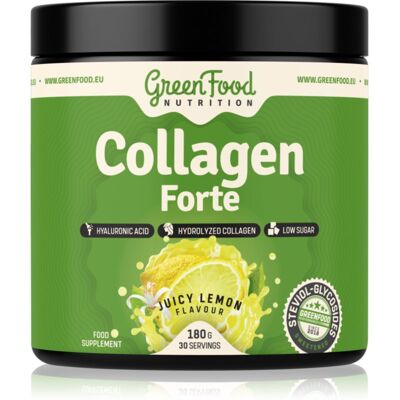 GreenFood Nutrition Collagen Forte - Citron Juteux - 180 g - Publicité GreenFood Nutrition Collagen Forte - Citron Juteux - 180 g - Publicité