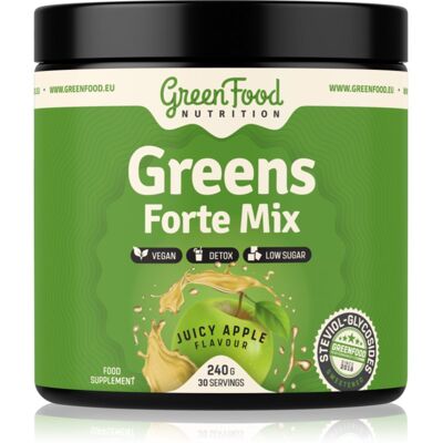 GreenFood Nutrition Greens Forte Mix Pulver - Supplément diététique - Publicité GreenFood Nutrition Greens Forte Mix Pulver - Supplément diététique - Publicité