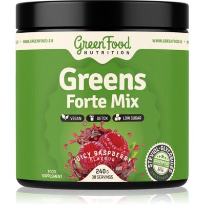 GreenFood Nutrition Greens Forte Mix - Framboise Juteuse - Complément alimentaire - Publicité GreenFood Nutrition Greens Forte Mix - Framboise Juteuse - Complément alimentaire - Publicité