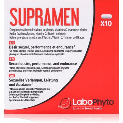 Labophyto Supramen Erection Améliorée - 10 capsules - Publicité Labophyto Supramen Erection Améliorée - 10 capsules - Publicité
