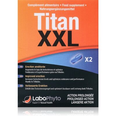 Labophyto Titan XXL capsules pour favoriser l’érection 2 cps - Publicité Labophyto Titan XXL capsules pour favoriser l’érection 2 cps - Publicité