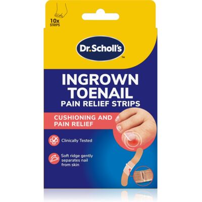 Scholl Dr. Scholl's Ingrown Toenail Pain Relief Strips pansements protecteurs pour stimuler la croissance des ongles 10 pcs - Publicité Scholl Dr. Scholl's Ingrown Toenail Pain Relief Strips pansements protecteurs pour stimuler la croissance des ongles 10 pcs - Publicité