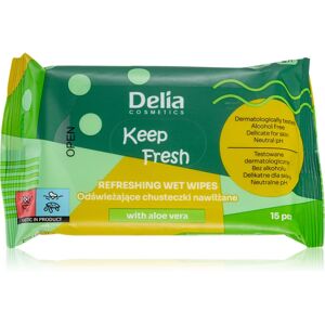 Delia Cosmetics Keep Fresh Aloes lingettes humides rafraîchissantes