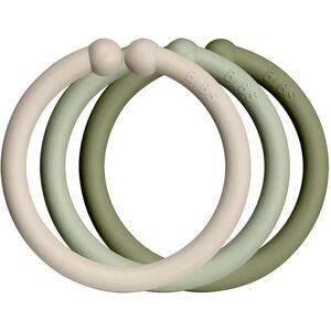 BIBS Loops anneaux de suspension Vanilla / Sage / Olive 12 pcs