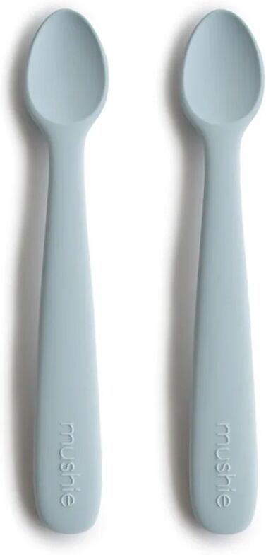 Mushie Silicone Feeding Spoons petite cuillère Powder Blue 2 pcs