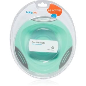 BabyOno Be Active Suction Plate assiette avec ventouse Mint 6 m+ 1 pcs