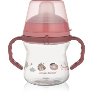 Canpol babies Bonjour Paris FirstCup tasse avec supports Pink 6m+ 150 ml