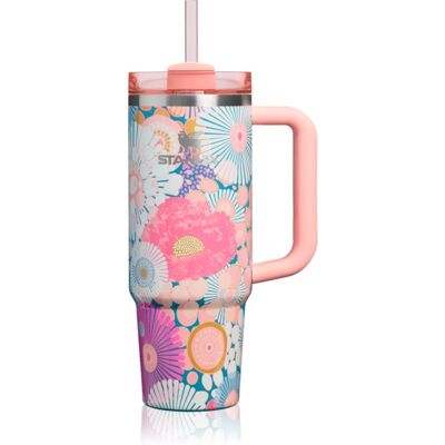 Stanley Quencher H2.O FlowState™ Tumbler gobelet en acier inoxydable avec paille medium sorbet wildflower 1 pcs - Publicité Stanley Quencher H2.O FlowState™ Tumbler gobelet en acier inoxydable avec paille medium sorbet wildflower 1 pcs - Publicité