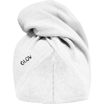 GLOV - Turban cheveux - White - Ultra-absorbent - Turban cheveux - Publicité GLOV - Turban cheveux - White - Ultra-absorbent - Turban cheveux - Publicité
