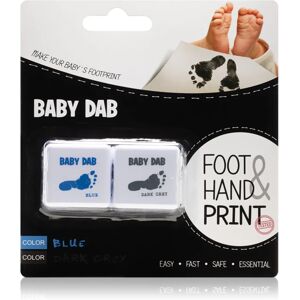 Baby Dab Foot & Hand Print Blue & Grey peinture pour empreintes d’enfants 2 pcs