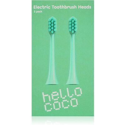 Têtes de brosse à dents électriques vertes Hello Coco - Remplacement unisexe - Publicité Têtes de brosse à dents électriques vertes Hello Coco - Remplacement unisexe - Publicité