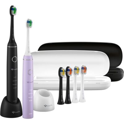 TrueLife SonicBrush Compact brosse à dents sonique Duo Black / Lavender 2 pcs - Publicité TrueLife SonicBrush Compact brosse à dents sonique Duo Black / Lavender 2 pcs - Publicité