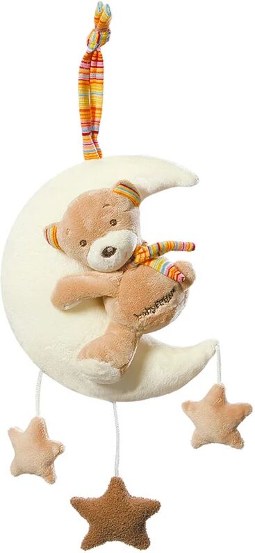 BABY FEHN Music Box Rainbow Teddy on the Moon jouet contrasté à suspendre avec mélodie 1 pcs