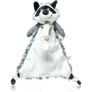 BabyOno Toy doudou plat à clip Racoon Rocky 1 pcs