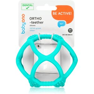 BabyOno Be Active Ortho Teether jouet de dentition pour bébé Blue 1 pcs