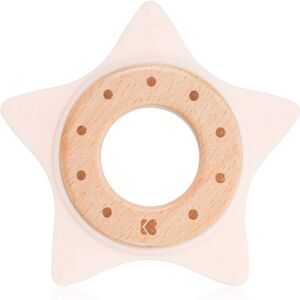 Kikkaboo Silicone and Wood Teether Star jouet de dentition Pink 1 pcs