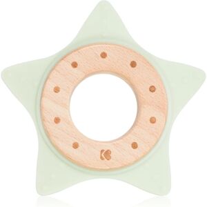 Kikkaboo Silicone and Wood Teether Star jouet de dentition Mint 1 pcs