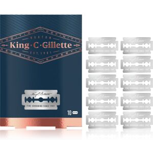 Lames de rasoir de sécurité à double tranchant Gillette King C. - Pour hommes - 10 pièces - Publicité Lames de rasoir de sécurité à double tranchant Gillette King C. - Pour hommes - 10 pièces - Publicité