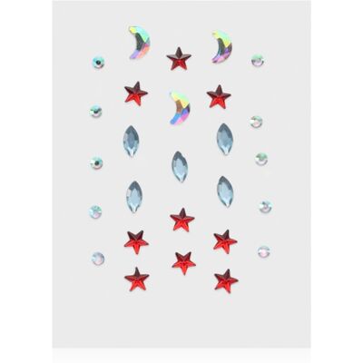 Diva & Nice Cosmetics Face Stones autocollants visage Red Stars 35 pcs - Publicité Diva & Nice Cosmetics Face Stones autocollants visage Red Stars 35 pcs - Publicité