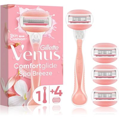 Gillette Venus ComfortGlide Spa Breeze Rasoir femmes + lames de rechange 4 pcs - Publicité Gillette Venus ComfortGlide Spa Breeze Rasoir femmes + lames de rechange 4 pcs - Publicité