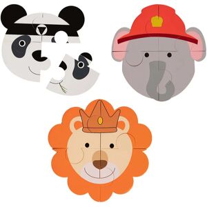 Bo Jungle B-Animal puzzle Panda/Elephant/Lion 3 pcs