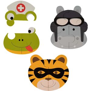 Bo Jungle B-Animal puzzle Tiger/Hippo/Frog 3 pcs