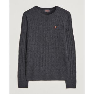 Morris Merino Cable O-Neck Grey