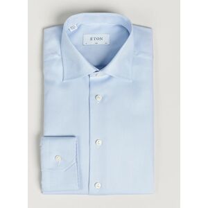 Eton Slim Fit Textured Twill Shirt Blue