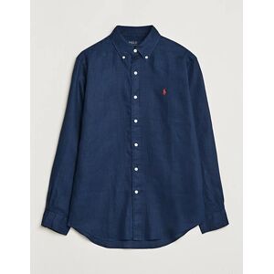 Polo Ralph Lauren Custom Fit Linen Button Down Newport Navy