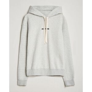 Jil Sander Small Logo Cotton Hoodie Light Grey