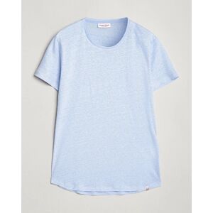 Orlebar Brown OB Linen Crew Neck Tee Soft Blue