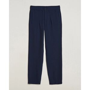 Giorgio Armani Pleated Rib Wool Trousers Navy