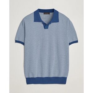 Oscar Jacobson Dalius Structured Cotton Polo Blue