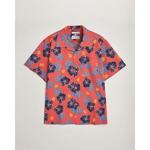 Nudie Jeans Arthur Printed Flower Short Sleeve Shirt Red