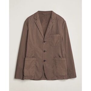 Aspesi Samuraki Washed Cotton Blazer Dark Brown