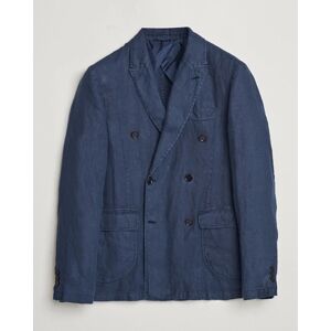 Aspesi Sugimoto Double Breasted Hemp Blazer Navy