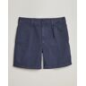 Drake's Cotton Twill Chino Shorts Washed Navy