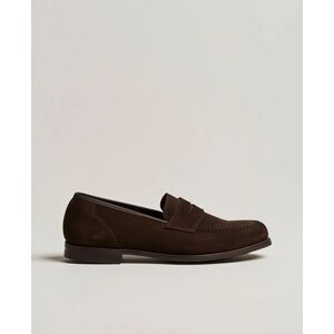 Crockett & Jones Harvard City Sole Dark Brown Suede