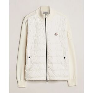 Moncler Hybrid Zip Cardigan White