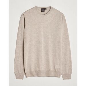 Oscar Jacobson Custer Merino Wool Roundneck Beige