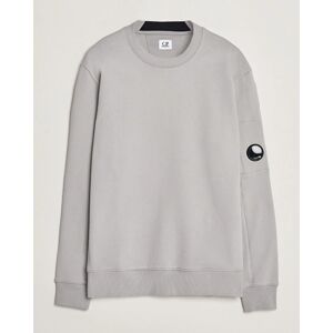 C.P. Company Diagonal Raised Fleece Lens Sweatshirt Light Grey