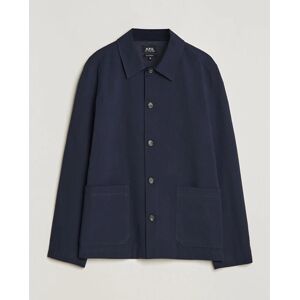 A.P.C. Brest Seersucker Overshirt Dark Navy