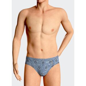 IMPETUS Slip de bain imprime cornes d'abondance BLEU L homme