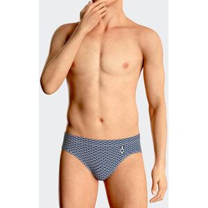 IMPETUS Slip de bain imprime geometrique BLEU MARINE L homme