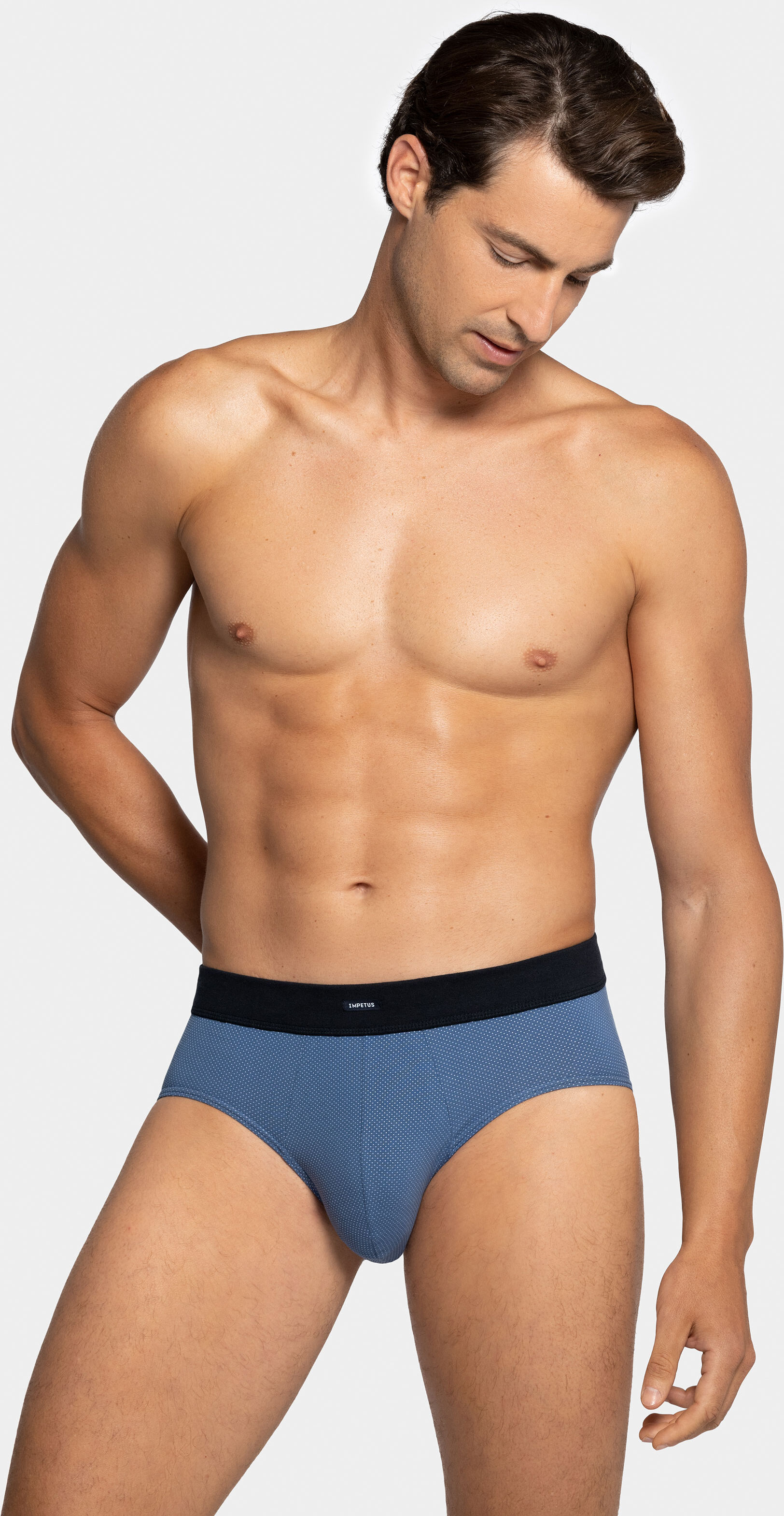 IMPETUS Pack 2 slips d'homme en Coton BLEU M homme