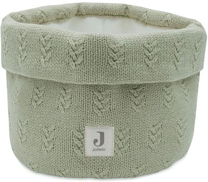 Jollein Panier de rangement Grain knit Vert Olive - Panier de rangement