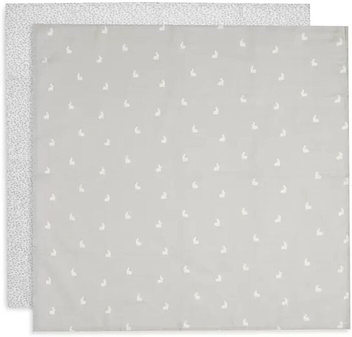 Lange gaze de Coton 70x70cm DottedRabbit Nougat GOTS (2 pcs) par Jollein - Langes