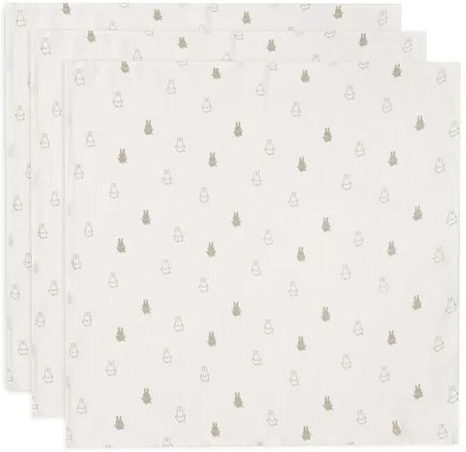 Lange gaze de coton Small 70x70cm Happy Miffy Olive Gr. (3 pcs) par Jollein - Langes